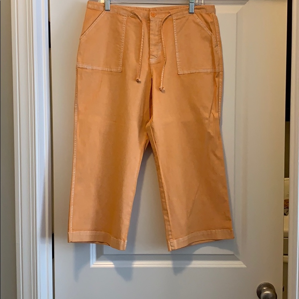 Lands' End Peach Drawstring Capris